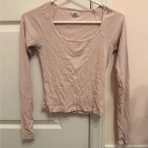 Ardene Women's Light Pink Long Sleeve Tee